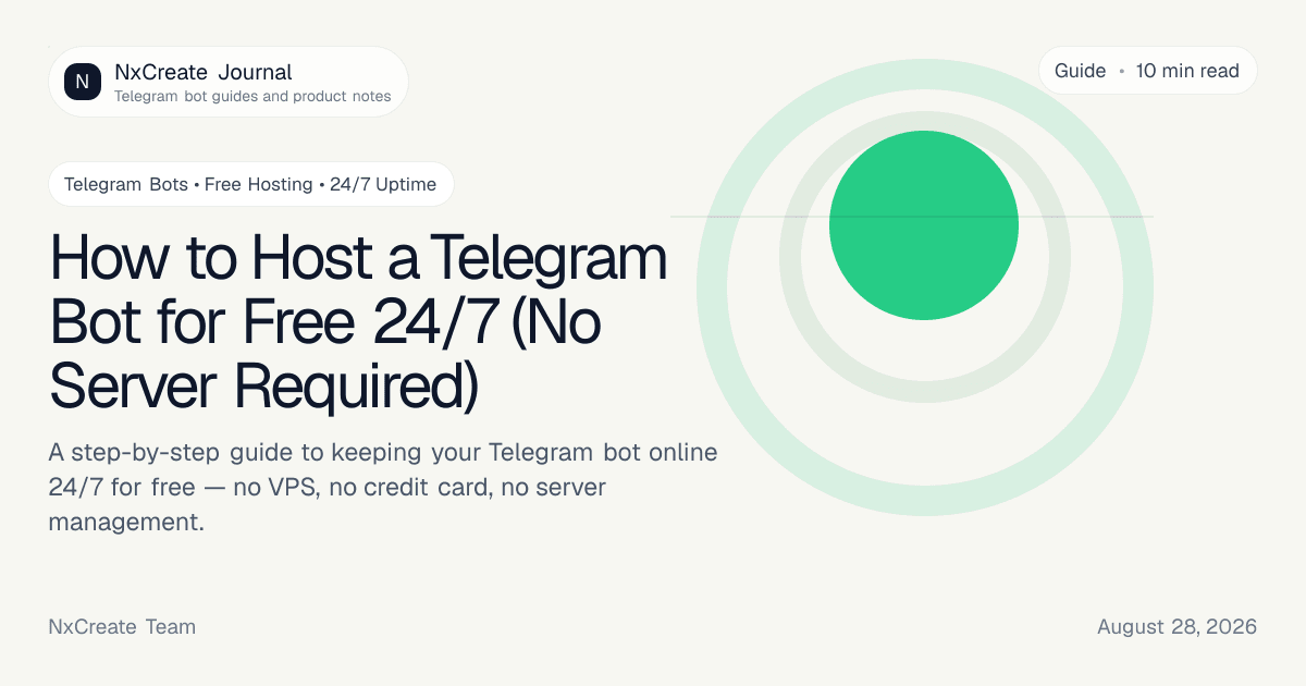 How to Host a Telegram Bot for Free 24/7 (No Server Required)
