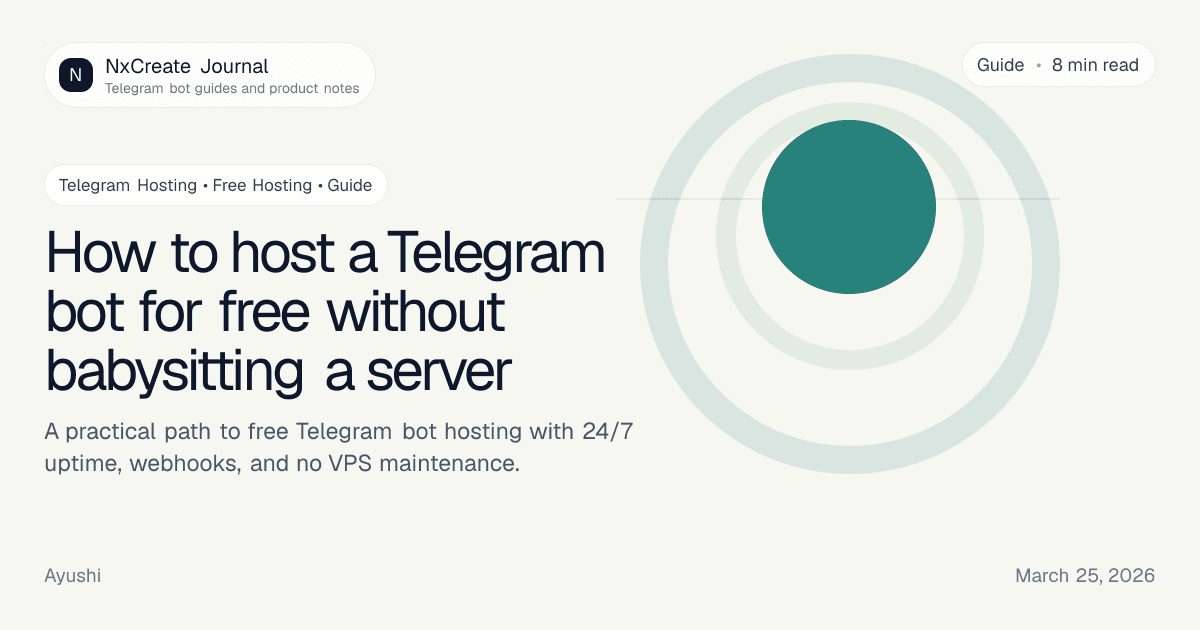 How to host a Telegram bot for free without babysitting a server