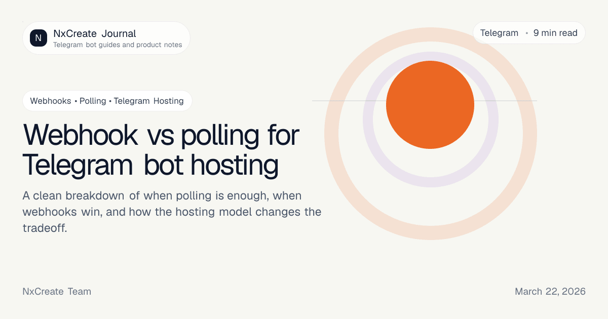Webhook vs polling for Telegram bot hosting